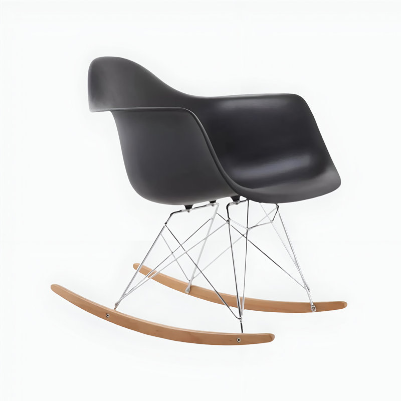 Chaise berçante à bascule, Noir