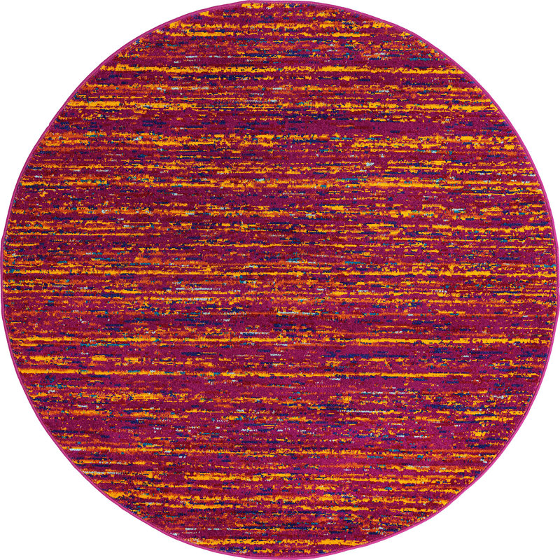 Tapis contemporain brun Manlia, Rond 4 pi