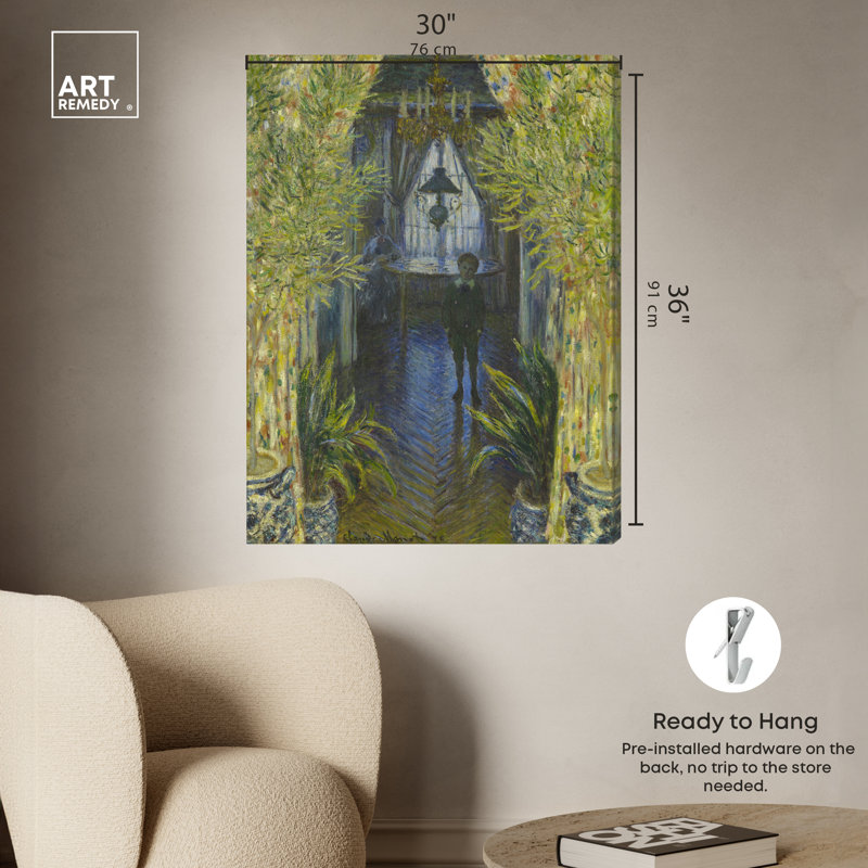 Art mural Monet, H 36 po x l 30 po, Toile tendue