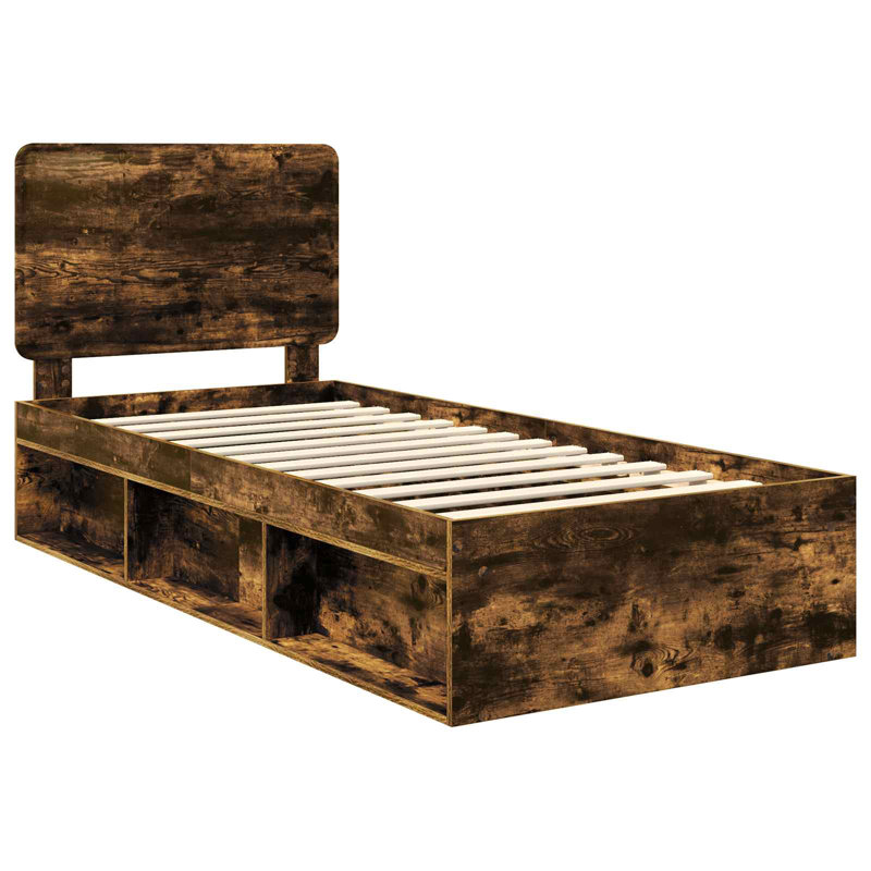 Solid Wood Bed, Smoked Oak, Small Single (2'6)