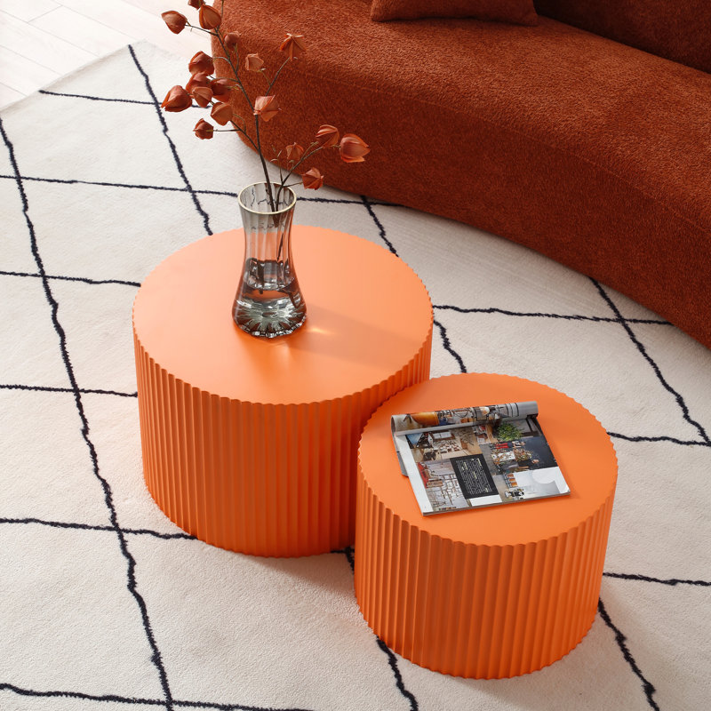 Ensemble de tables basses Nesting, Orange