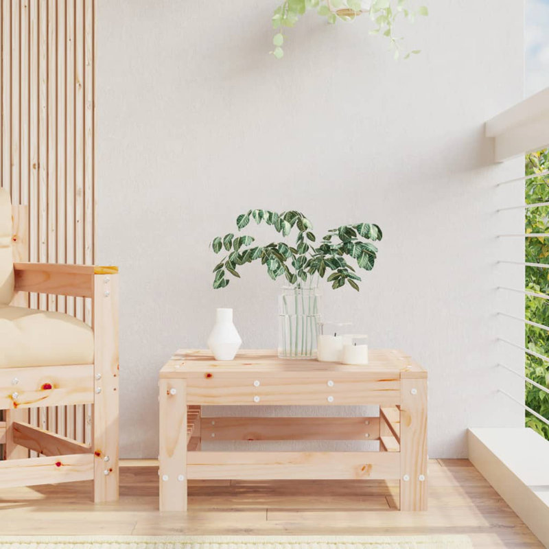 Repose-pieds de jardin vidaXL Bois massif, contreplaqué, Pin blanc