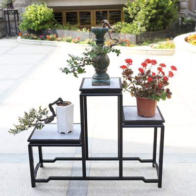 Aluminum alloy flower stand floor type plant stand
