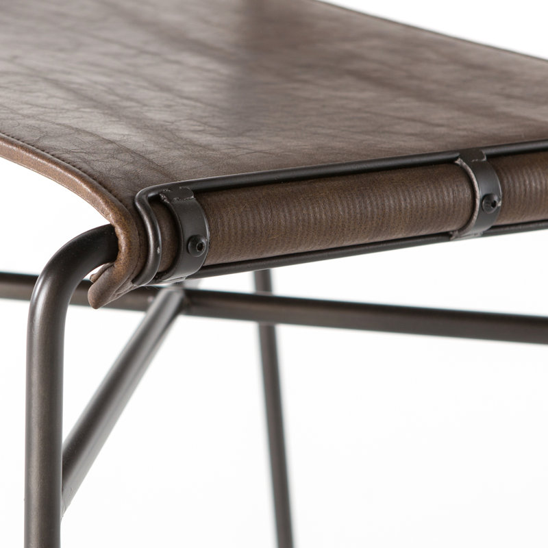 Kenza Counter Stool, Counter Stool (26.5" Seat Height), Brown, Dark Bronze