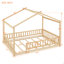 Structure de lit double en bois pleine grandeur avec clôture-124917443-124917447