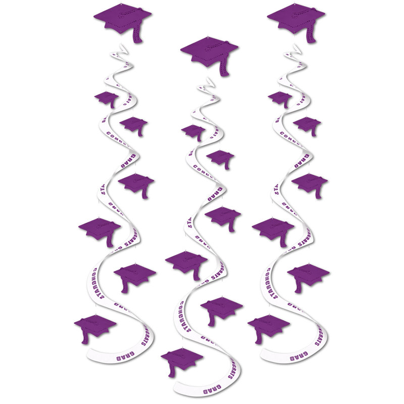 Whirl de chapeau à imprimé de diplôme, Mauve