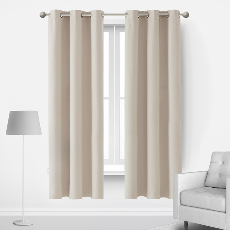 Lompoc Room Darkening Grommet Curtain Panels, Royal Blue, 42" W x 72" L