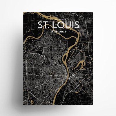 St. Louis City Map, impression