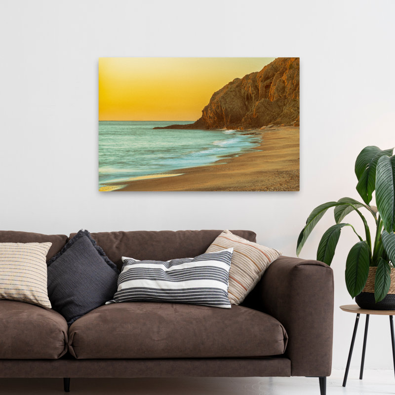 Éléphant qui boit - Photographie de paysages côtiers, plages, océan, H 32 po x l 48 po
