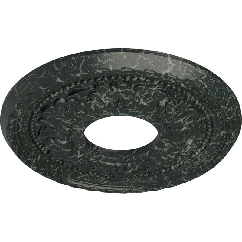 Médaillon de plafond Endurathane Palmetto, DE 11 3/8 po x P 3 5/8 po x P 7/8 po (convient aux auvents jusqu'à 4 1/2 po)