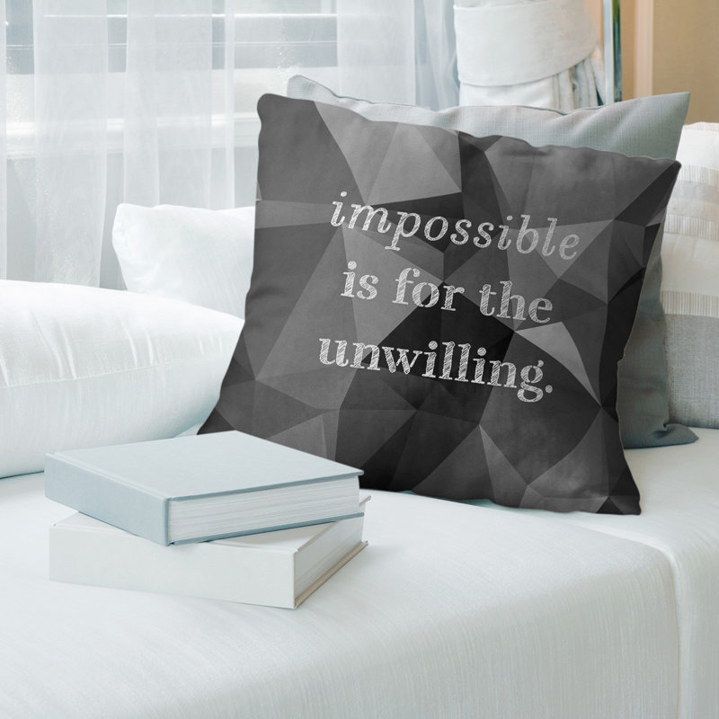 Coussin de cotation de faux gemme impossible, 20 po x 20 po, Onyx