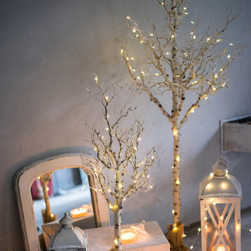 Arbre de Noël blanc floqué / givré, H 3,05 pi