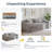 Boneless 74.8" Upholstered Sofa Couch-407967489