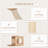 Wall-Mounted Multi-Level Cat Tree Activity Tower