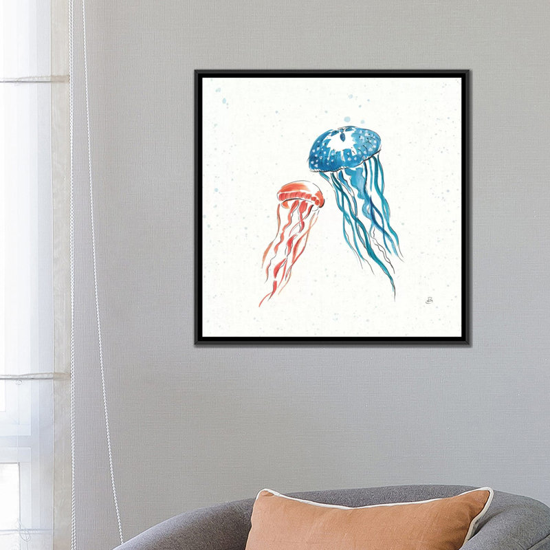 «Maritime VI» par Daphne Brissonnet, reproduction sur toile tendue sur châssis, H 18 po x l 18 po x P 1,5 po, Pas de tapis
