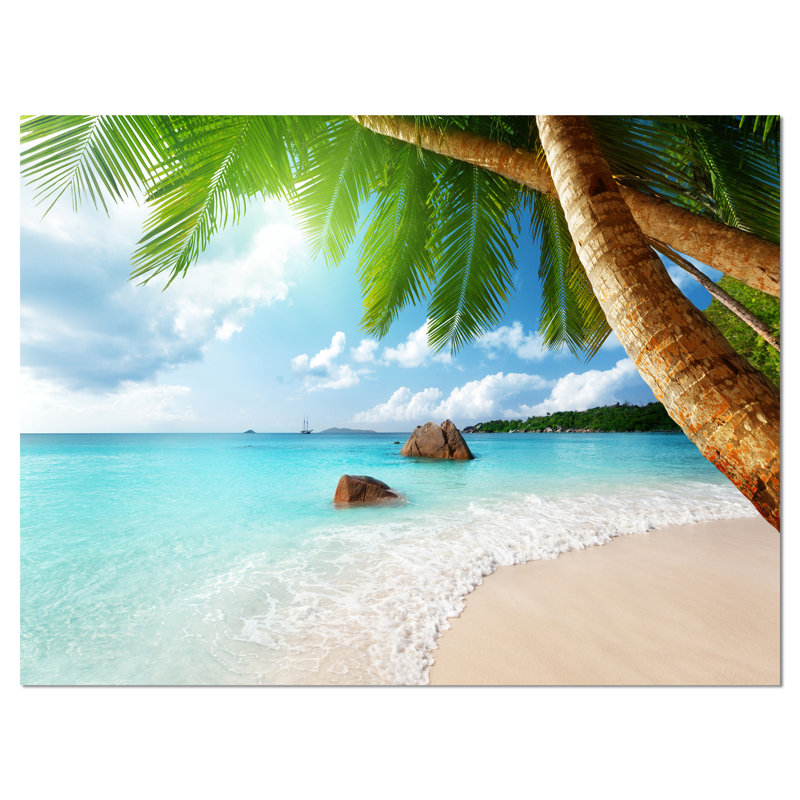 Praslin Island Seychelles Beach Wrapped Canvas Print, 40" x 20"
