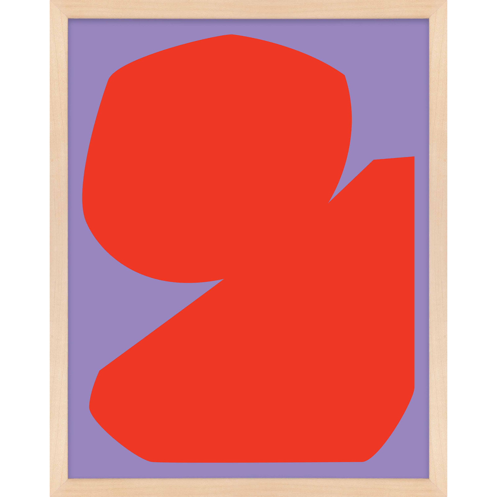 Akita "Module Minimalism 3" Print, 20"H x 16"W x 1.25"D, Maple Framed