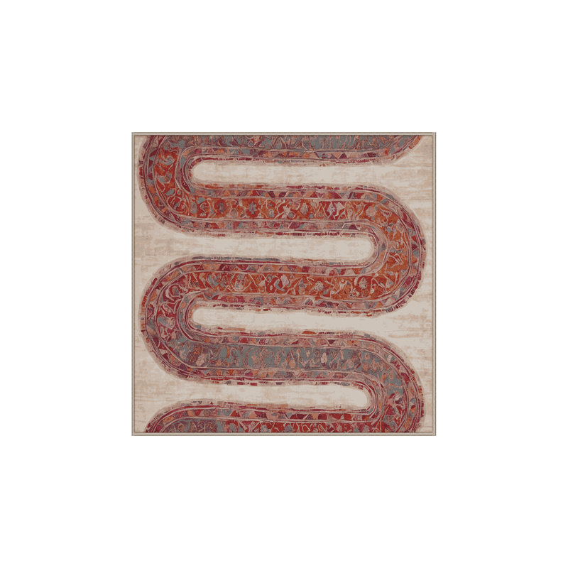 Tapis brun lavable à la machine, Carré 5 pi