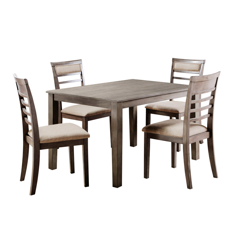Ensemble de table de salle à manger multifonctionnel et 4 chaises d'appoint en tissu