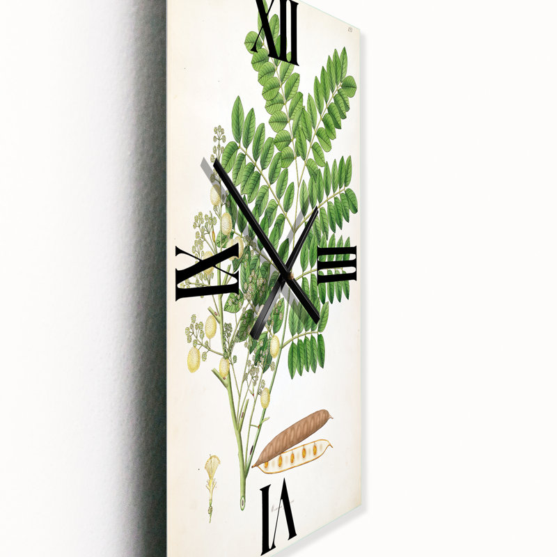 Horloge murale rétro Vintage Botanicals VII, Petit