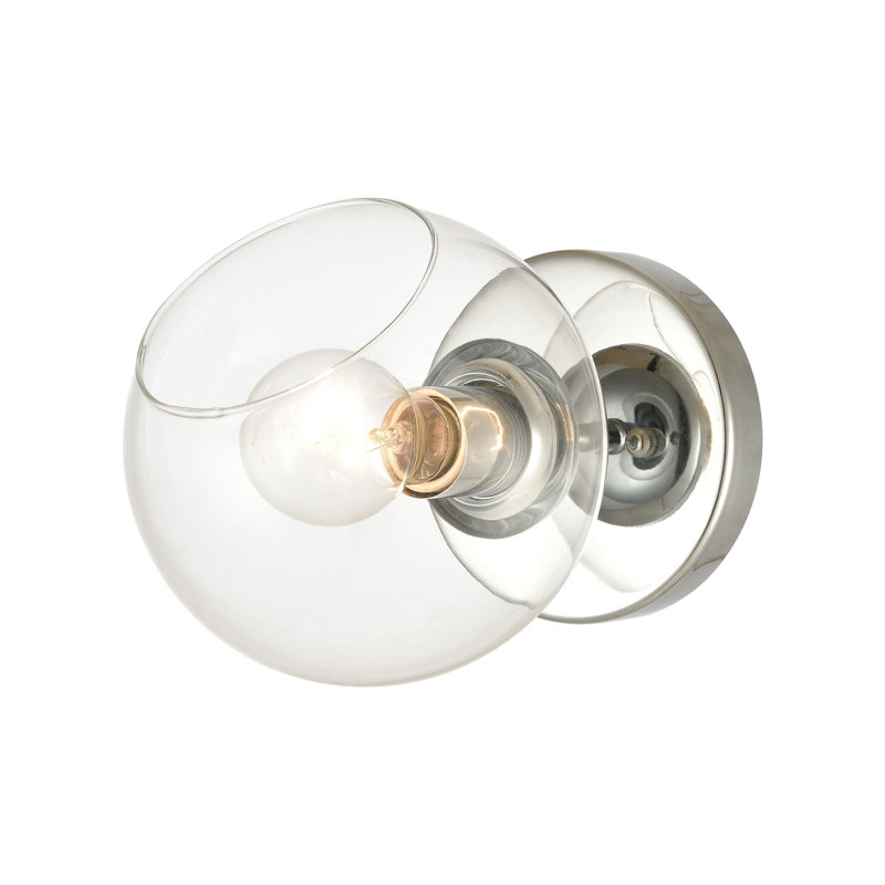 Applique murale 1 lumière de 7 po de hauteur Claro - Chrome poli