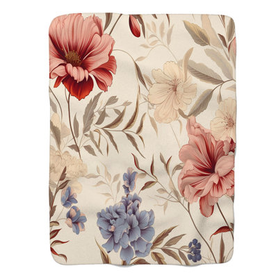 Doux pétales - couverture Sherpa de qualité supérieure 1 pièce