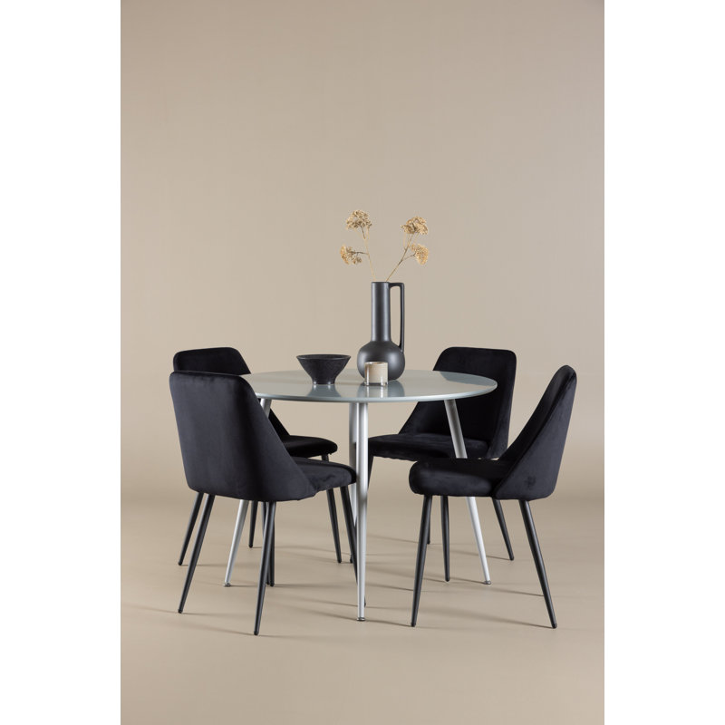 Woodall 4 - Person Dining Set, Grey