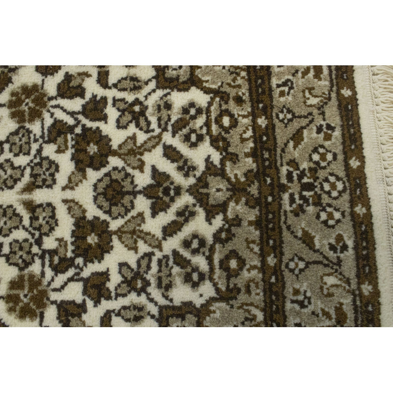 Tapis floral en laine noué à la main à motif floral