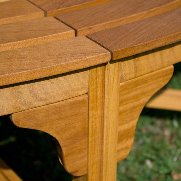 Solid Wood Eucalyptus Outdoor Bench, 92cm H x 160cm W x 160cm D