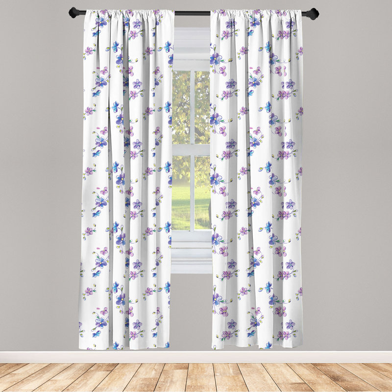 Rideaux de jardin 4 panneaux Ambesonne, L 56 po x L 95 po