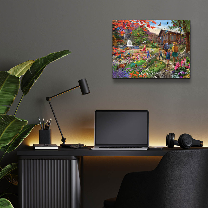 «Wildflower Mountain» par Bigelow, illustrations sur verre acrylique, H 12 po x l 16 po x P 0,13 po