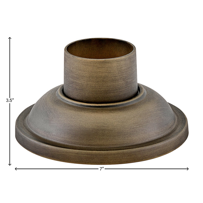 Burnished Bronze 7-Inch Aluminum Pier Mount Base