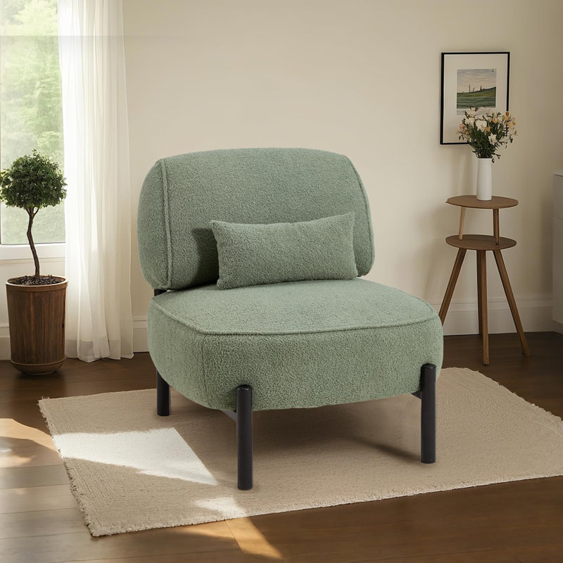 Upholstered Accent Chair, Green