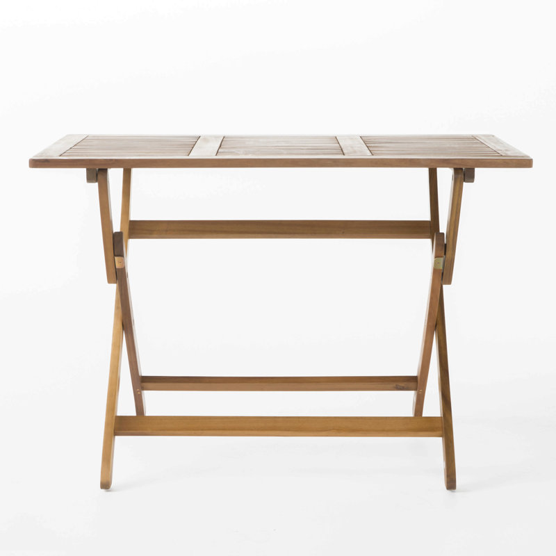 43.5'' Foldable Table For Patio Garden, Brown