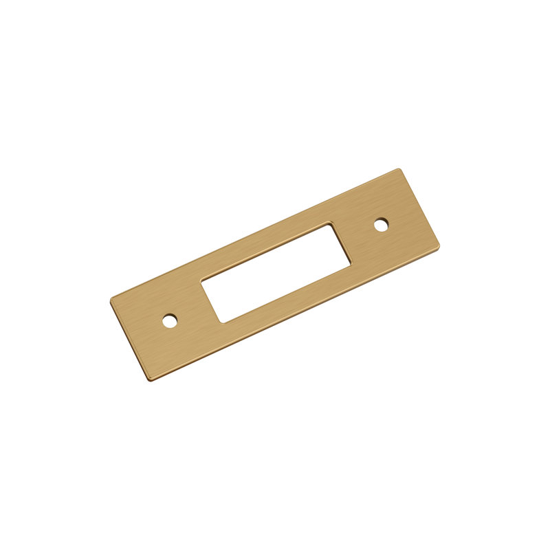 Medora Center-to-Center Rectangle Cabinet Pull Backplate, 3 Inch Center to Center , Champagne Bronze