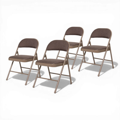 Chaise pliante en tissu Bernadine Basics, paquet de 4