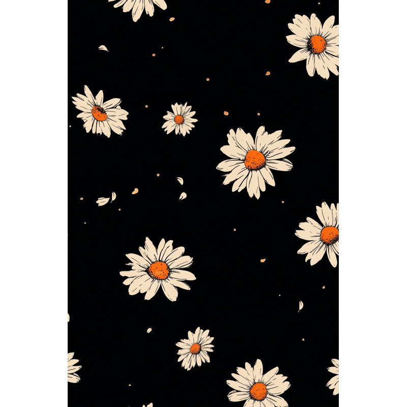 Papier peint floral avec motif de marguerites modernes