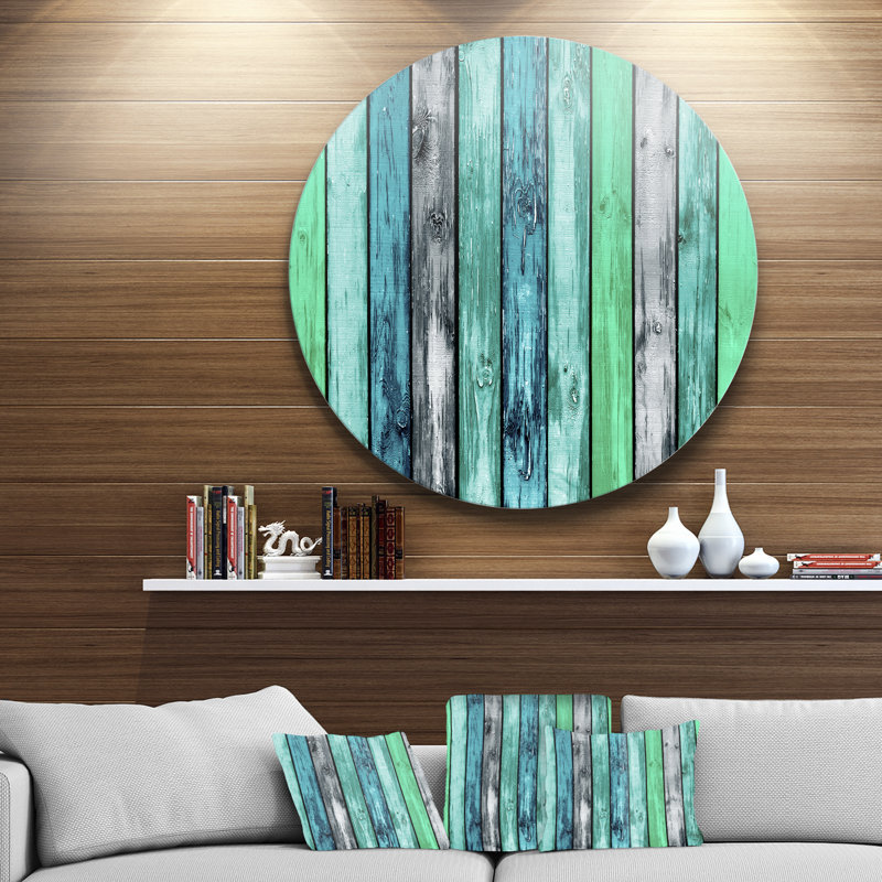 «Painted Wooden Planks», peinture, H 38 po x l 38 po x P 1 po, Aluminum