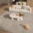 Modern Cream White Nesting Coffee Table Set of 2 for Living Room, Bedroom, Small Spaces