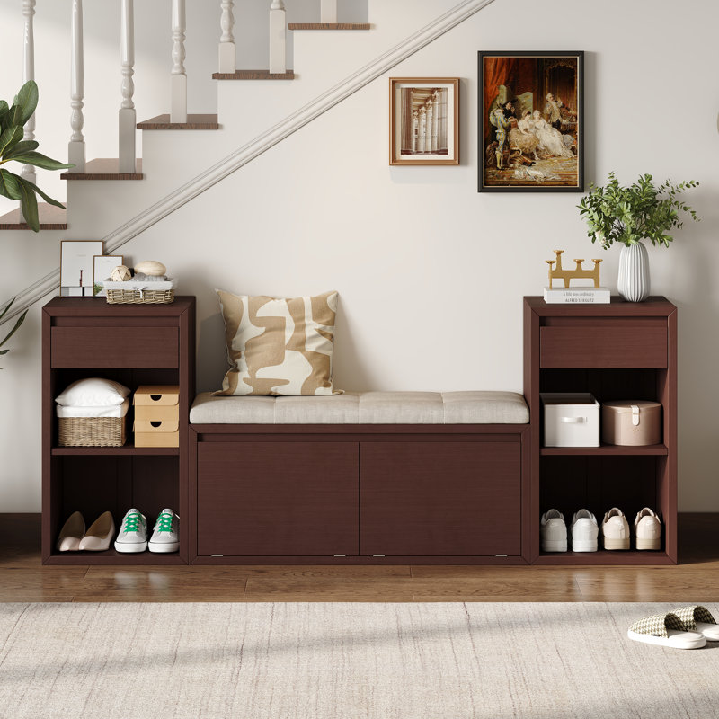Banc en lin Linnox Farmhouse, Espresso