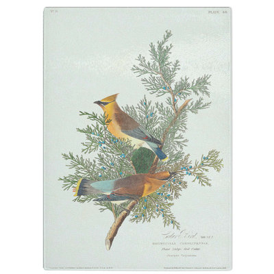 Tempered Glass Cedar Birds Chopping Board