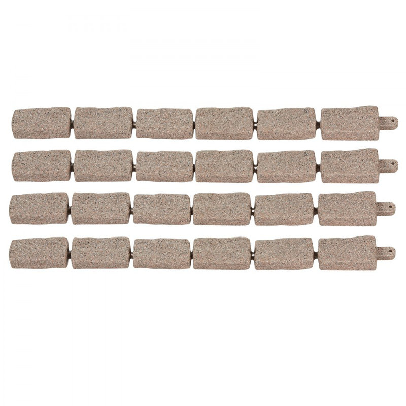 Bordure de jardin en faux bois 46,2 x 2,2 po pour bordure de jardin, Brun