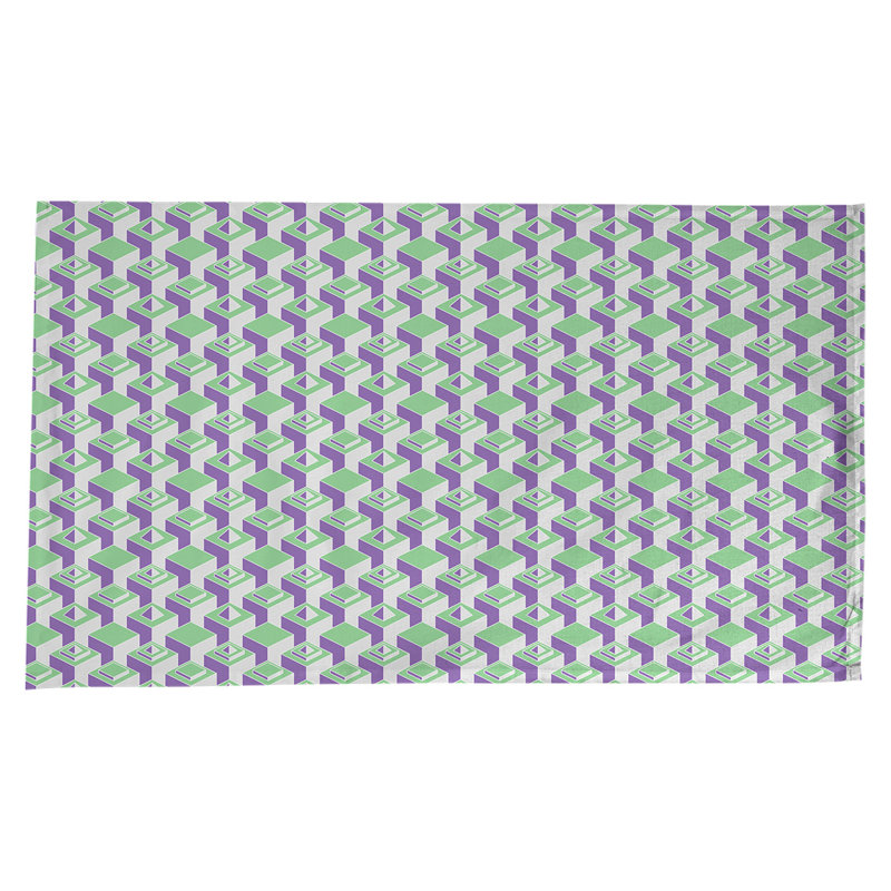 Nappe de gratte-ciels classiques, Vert/mauve