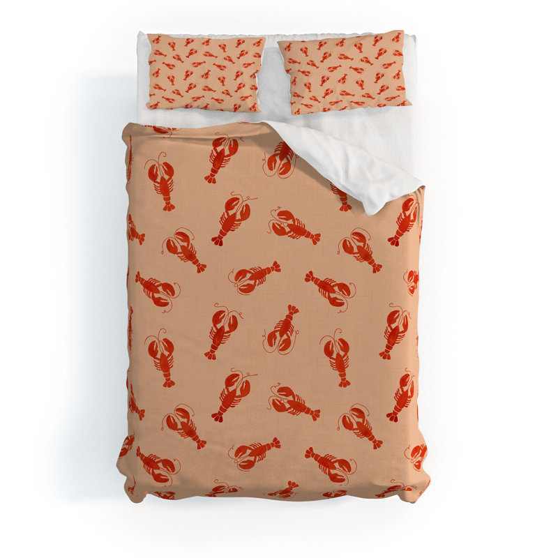 Showmemars Classic Lobsters Pattern Duvet Cover Set