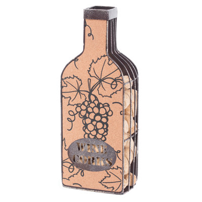 Domingo Vintage Metal Bottle Shaped Wine Cork Holder