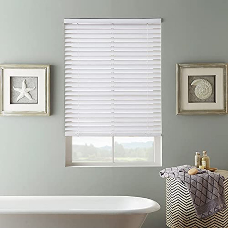 Semi Sheer Horizontal/Venetian Blind, White, 90 cm L x 20 cm  W