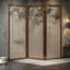 Cloison pliante en bois de pin rustique chic