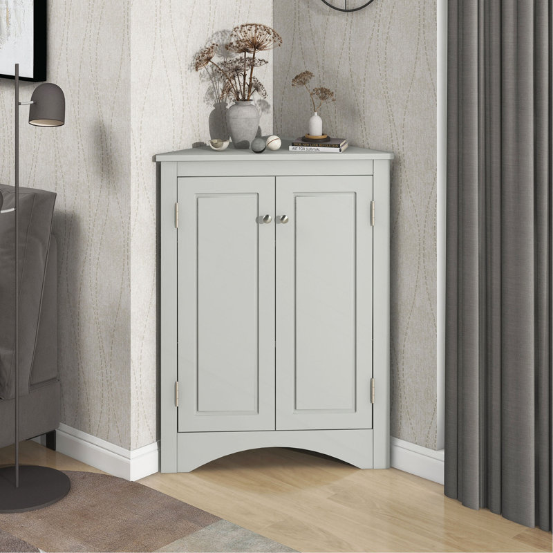 Armoire de rangement triangulaire pour salle de bain avec tablettes réglables, armoire de plancher autoportante pour la cuisine à domicile
