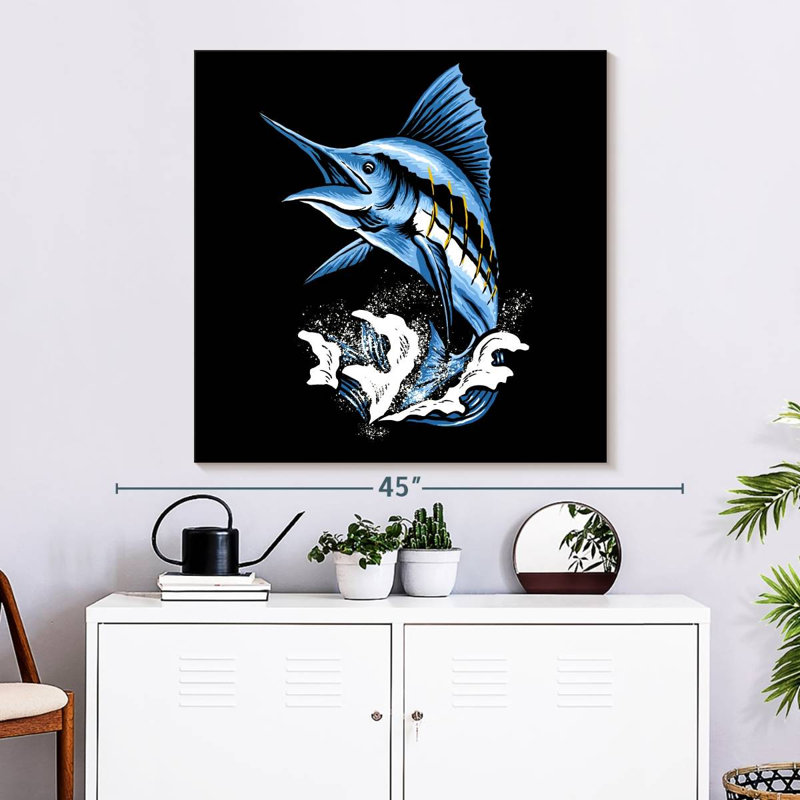 Brampt Jumping Marlin Fish, 33'' H x 33'' W
