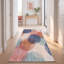 Tapis Estuary2 Modern Circles à motifs géométriques turquoise, rose et crème, lavable à la machine, antidérapant, à poils courts, pour l'intérieur et l'extérieur, adapté aux animaux domestiques, idéal pour le salon, la chambre, la salle à manger, l'entrée, le couloir ou le bureau.-1643507287
